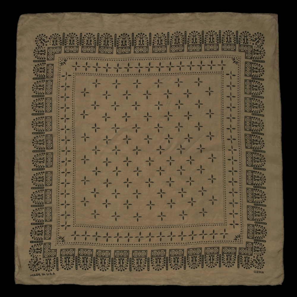 Ozma Of California 1930s  Silk Bandana Oak